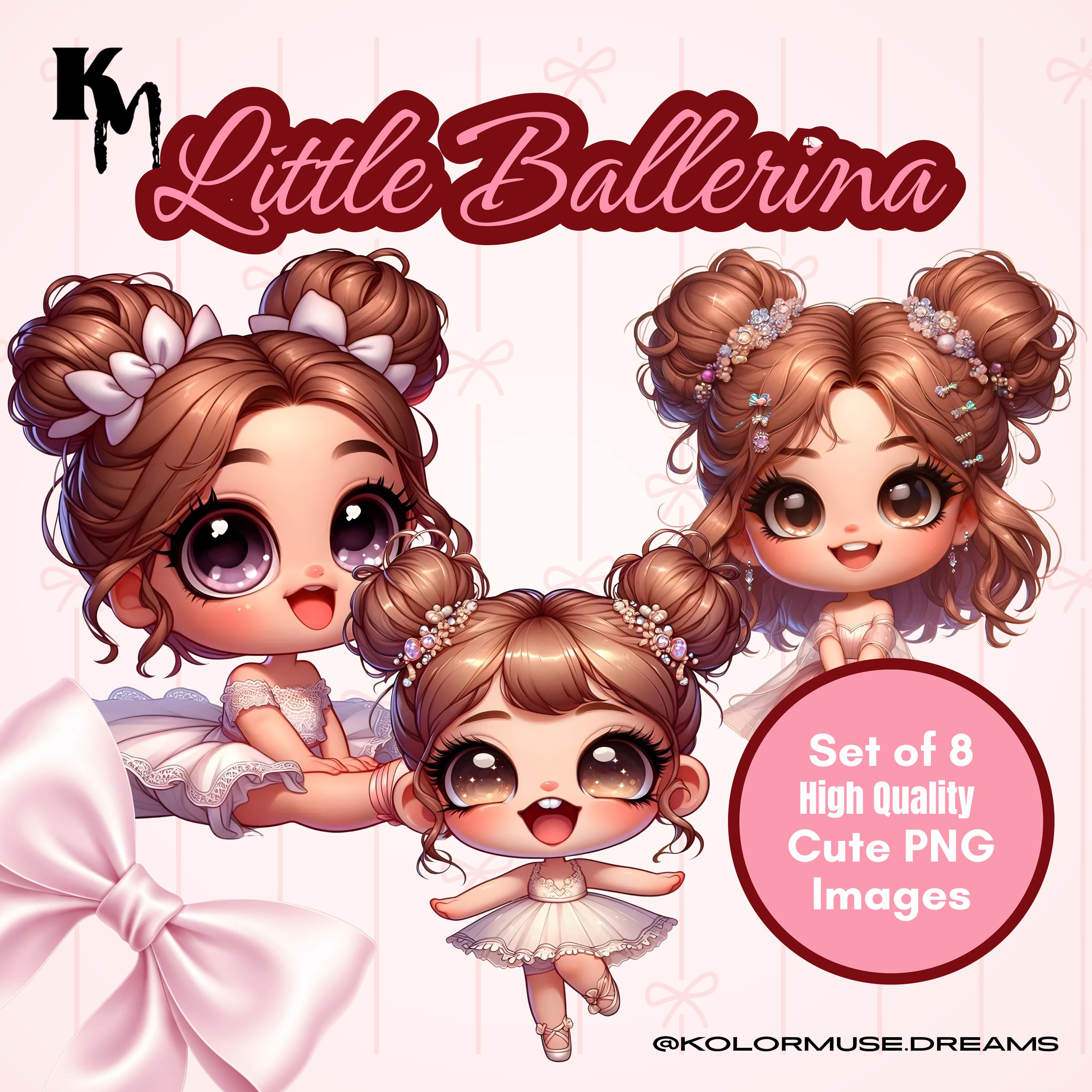 Chibi Ballerina PNG Clipart – Ballet Girl Illustrations (digital ...