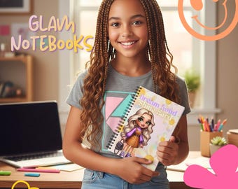 Cuaderno de espiral para niñas: diario floral colorido para la escuela, regalo y papelería para adolescentes.