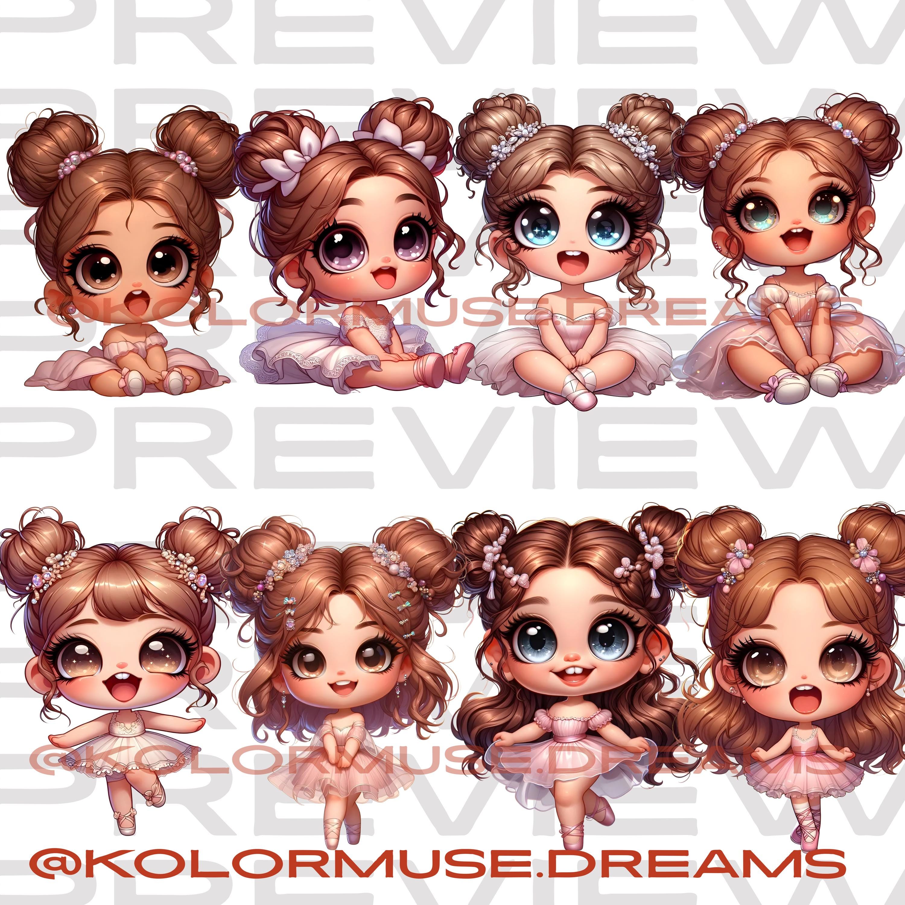 Chibi Ballerina PNG Clipart – Ballet Girl Illustrations (digital ...