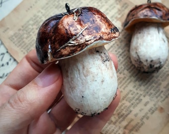 Porcini mushroom ornament Mushroomcore Fungi ornament Papier mache ornaments Mushroom decoration Magic mushroom art