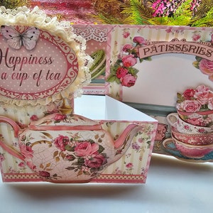 Happiness is a Cup of Tea Made with Love Handmade Card