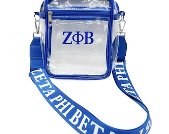 Bolso bandolera transparente Zeta Phi Beta