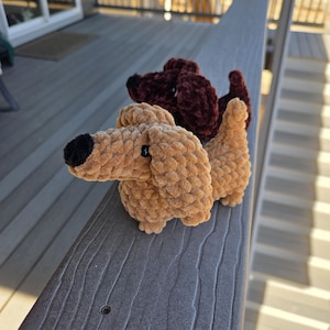 Weenie Dog Crochet Plushie | Handmade Plush | Puppy Stuffed Animal | Amigurumi