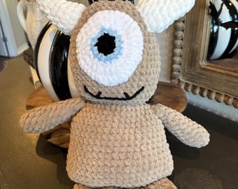 Little Mikey Crochet Stuffed Animal | Monster Plushie | Mikey Plush
