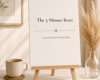 5-Minuten-Reset: Druckbares Arbeitsbuch für Frauen, geführtes Selbstfürsorge-Tagebuch (PDF)