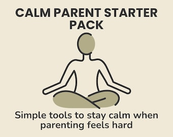Paquete de inicio para padres tranquilos / Imprimibles para padres con TDAH / Apoyo durante las crisis / Herramientas para padres (PDF de 3 páginas)