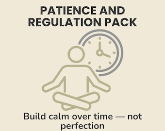 Desafío de paciencia para padres / Herramientas para calmar el TDAH / Imprimibles de regulación emocional (PDF, 3 páginas)