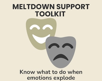 ADHD Meltdown Support Toolkit | Calm Parenting Printables | Parent Emotional Support PDF (4 Pages)