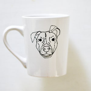 custom dog mug, mothers day gift, dog mom gift, gift for mom, dog portrait, pet portrait, custom coffee mug, coffee gift, dog gift, pet gift image 3