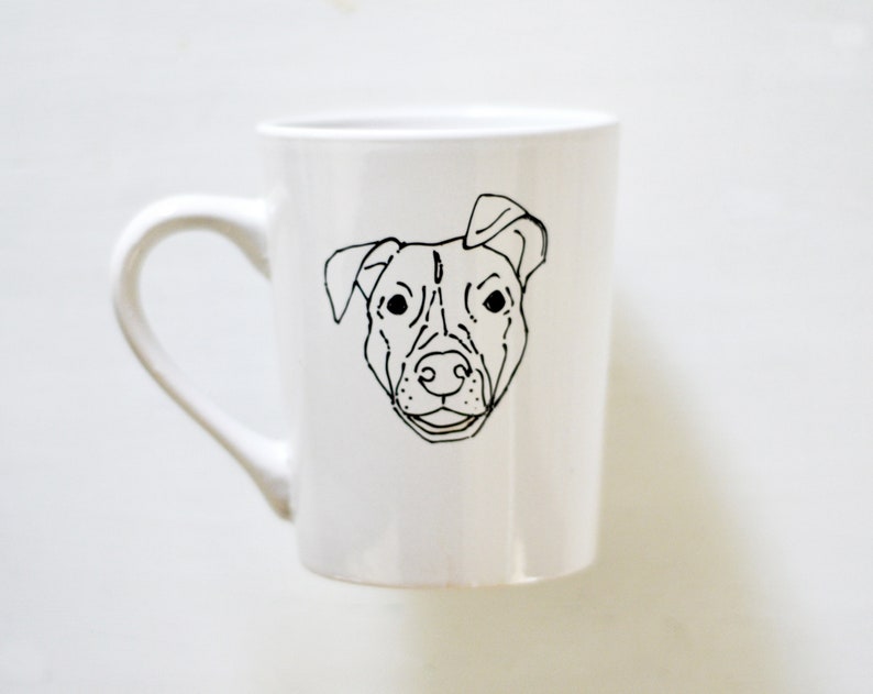 custom dog mug, mothers day gift, dog mom gift, gift for mom, dog portrait, pet portrait, custom coffee mug, coffee gift, dog gift, pet gift image 3