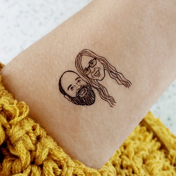 Personalized temporary tattoos for wedding party gift