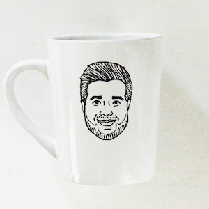 taza de retrato para papá, regalo personalizado para papá, taza de papá personalizada, taza de café personalizada, regalo para papá de niños, relleno de medias para papá imagen 1