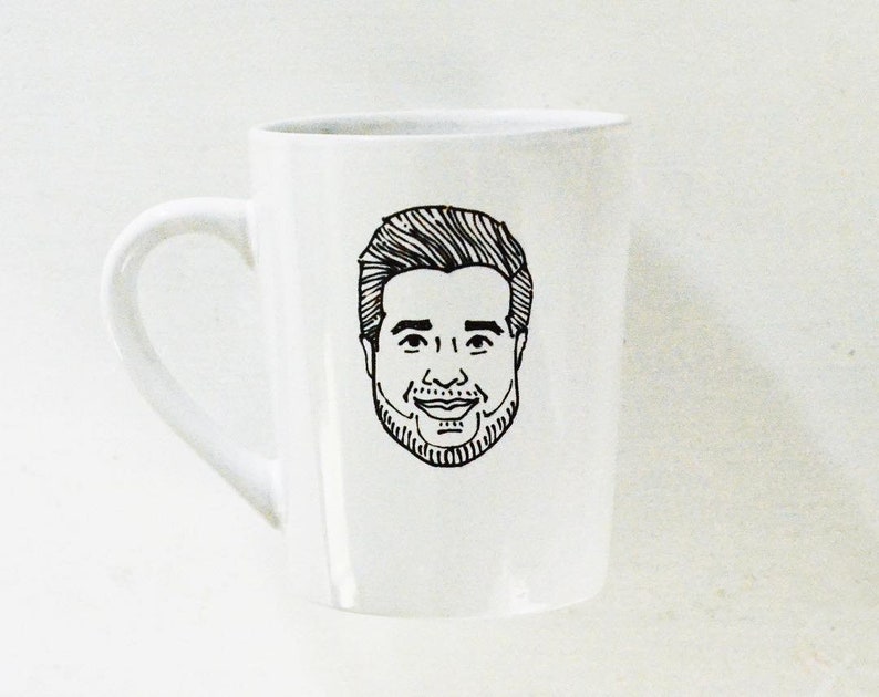 taza de retrato para papá, regalo personalizado para papá, taza de papá personalizada, taza de café personalizada, regalo para papá de niños, relleno de medias para papá imagen 1