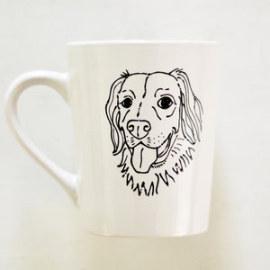 custom dog mug, mothers day gift, dog mom gift, gift for mom, dog portrait, pet portrait, custom coffee mug, coffee gift, dog gift, pet gift image 1