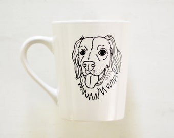 custom dog mug, mothers day gift, dog mom gift, gift for mom, dog portrait, pet portrait, custom coffee mug, coffee gift, dog gift, pet gift