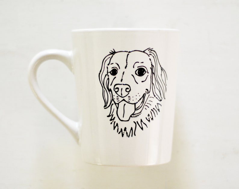 custom dog mug, mothers day gift, dog mom gift, gift for mom, dog portrait, pet portrait, custom coffee mug, coffee gift, dog gift, pet gift image 1