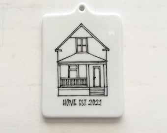 custom home ornament, 2023 holiday ornament, personalized christmas ornament, our first home, housewarming gift, holiday real estate gift