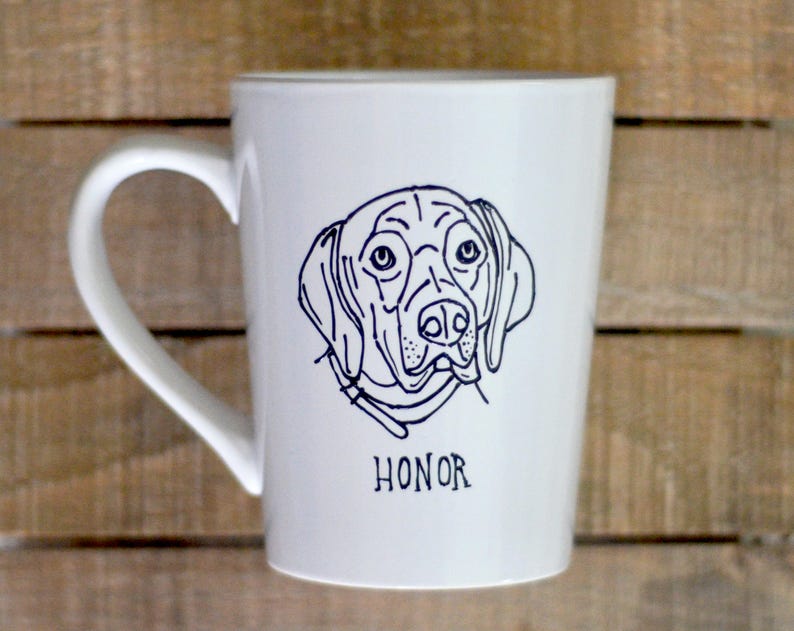custom dog mug, mothers day gift, dog mom gift, gift for mom, dog portrait, pet portrait, custom coffee mug, coffee gift, dog gift, pet gift image 2