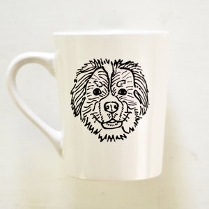 custom dog mug, mothers day gift, dog mom gift, gift for mom, dog portrait, pet portrait, custom coffee mug, coffee gift, dog gift, pet gift image 4
