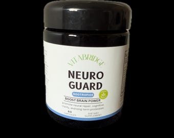 VitaBridge Neuro Guard Nootropisches Ergänzungsmittel - Gehirnergänzung zur Unterstützung von Gedächtnis & Fokus 60 Kapseln – 1 Monatsration