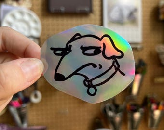 Bombastische hondensticker oog aan de zijkant