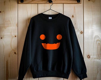 Halloween Jack O' Lantern Face Sweatshirt: Spooky Season Crewneck