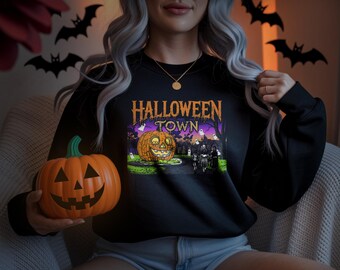 Halloweentown-tröja, retro läskig säsong-tröja