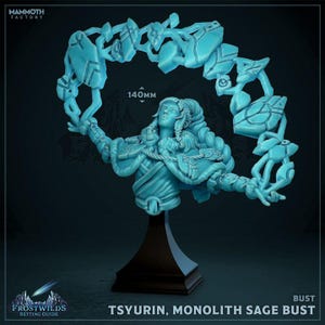 Mammoth Factory | Elven Banshee Queen Bust | Tsyurin Monolith Sage Painter's Series | Spectral Mystic Display | 16K Resin | Frostwilds 5E
