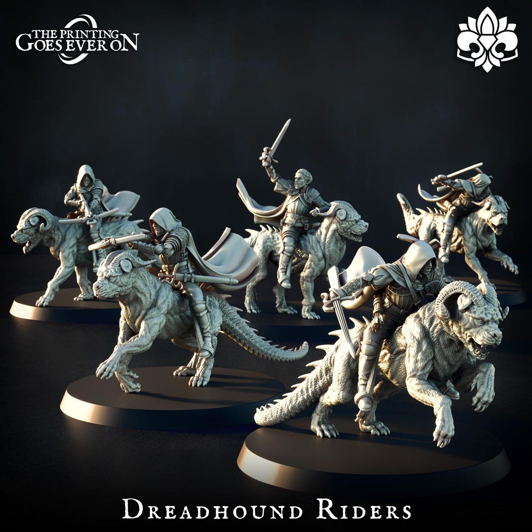 Miniatures Riders Dreadhound Riders and Commander– TPGEO | Domani Republic Monstrous ...