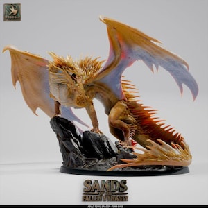 Adult Topaz Dragon Gem Dragon Series | 16K Ultra-HD Resin |54mm to 130mm Scale| Crystalline Psionic Dragon D&D, Pathfinder, Display Painting