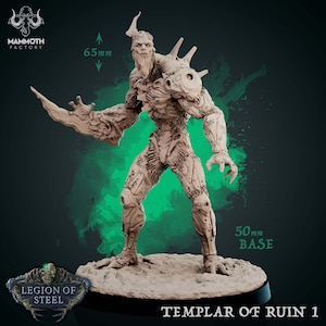 Templar of Ruin Cyber-Necrotic Knight Multi-Scale 32mm-100mm – 16K Ultra-HD Construct | Mammoth Factory Legion of Steel for D&D, Pathfinder