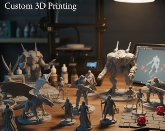 Custom 3d Printing Service | Your STL File printed in High Detail Resin | D&D and Wargaming Miniatures | 16K Quality