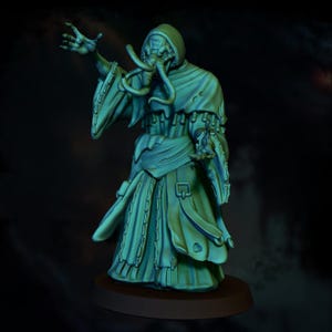 Alhoon Mind Flayer Lich Monster Atlas | 28mm 32mm 54mm 75mm 100mm Scale | D&D Pathfinder Underdark Illithid Mage | Pro Primed