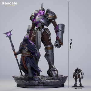 Shield Guardian Construct | 75mm Display & 55cm XL Titan Scale | Rescale Miniatures | 16K Ultra-HD Resin | Massive DnD Golem |Silver Crusade