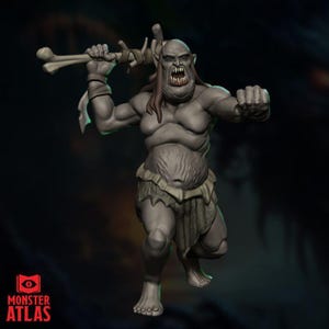 Grimlock Underdark Stalker Monster Atlas | 28 mm 32 mm 54 mm 75 mm 100 mm Schaal | D&D Pathfinder Zichtloze grotjager | Pro-gegrond: