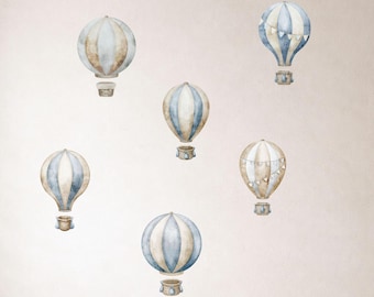 Hot Air Balloon Fabric Wall Decals - Nursery & Kids Room Stickers
