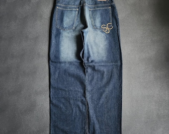 Vintage Baggy Sean John Blue Denim Washed Jeans 38x35