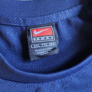 Vintage Nike New England Patriots Center Swoosh Navy Mesh Shirt XXL image 5