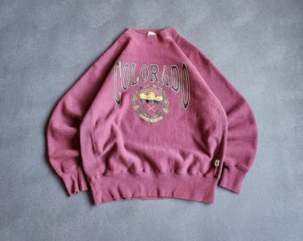 Vintage Colorado Copper Mountain Burgundy Pullover Sweatshirt XL