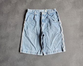 Vintage Utility Skater Grunge Blue Denim Jean Shorts 32