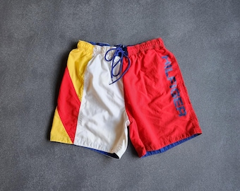 Vintage 90's Tommy Hilfiger AOP Sailing Gear Swim Shorts Medium