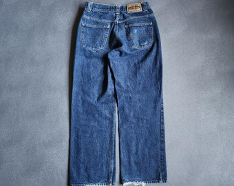 Vintage Anchor Blue Baggy Easy Fit Blue Denim Jeans 30x30