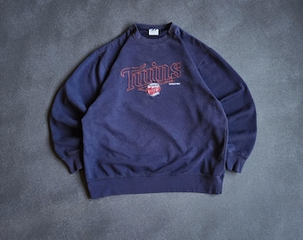 Vintage 2002 Minnesota Twins MLB Dynasty Navy Sweatshirt Large