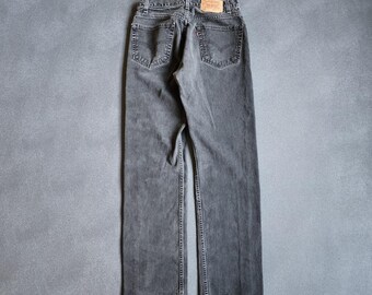 Vintage 505 Levi's Regular Fit Black Denim Jeans 33x34