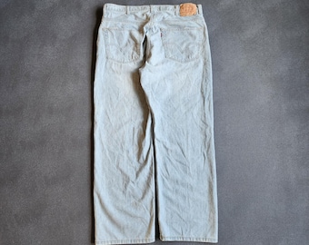 Vintage 559 Levi's Relaxed Straight Light Blue Denim Jeans 38x30