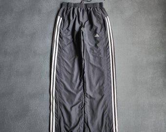 Y2K Adidas Grey Essential Nylon Sweatpants Small