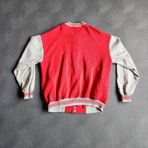 Vintage Kansas City Chiefs Red Grey Made in USA Varsity Bomber Jacket XL image 8