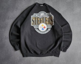 Vintage Pittsburgh Steelers Logo Athletic Black Sweatshirt 3XL