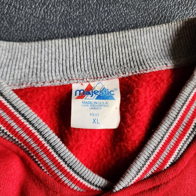 Vintage Kansas City Chiefs Red Grey Made in USA Varsity Bomber Jacket XL image 4