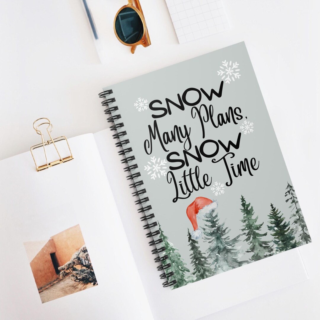 Snow Notebooks Winter Themed Spiral Notebook for Planning, Journal, Holiday Notes ...